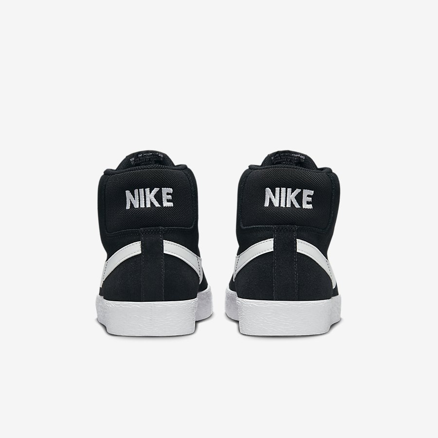 Giày Nike SB Zoom Blazer Mid Nữ Đen Trắng 